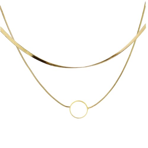 FOMIYES Doppelschichtige Schlüsselbein Halskette Damen Minimalistischer Modeschmuck Silberkette Elegant Verarbeitung für Frauen Mädchen FOMIYES Doppelschichtige Schlüsselbein Halskette Damen Minimalistischer Modeschmuck Silberkette Elegant Verarbeitung für Frauen Mädchen von FOMIYES