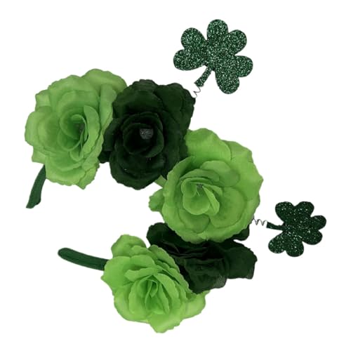FOMIYES Doppeltes Grünes Kleeblatt Haarband mit Rosenblüten für Patrick's Day Festliches Accessoire für und Mädchen für Partys und Feiern FOMIYES Doppeltes Grünes Kleeblatt Haarband mit Rosenblüten für Patrick's Day Festliches Accessoire für und Mädchen für Partys und Feiern von FOMIYES