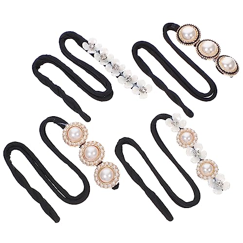 FOMIYES Dutt Maker 4 Stück Damen Perlen Haarstyling Werkzeug für Gedrehte Dutts Einfach zu Bedienen Leicht für Alltag Sport Strand von FOMIYES