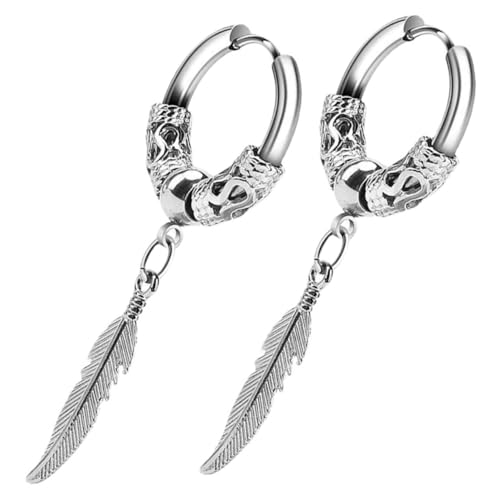 FOMIYES Edelstahl Creolen Ohrringe Anhänger Modische Dangle Hoops für Damen und Herren Eleganter Schmuck für Alltag und Besondere Anlässe von FOMIYES