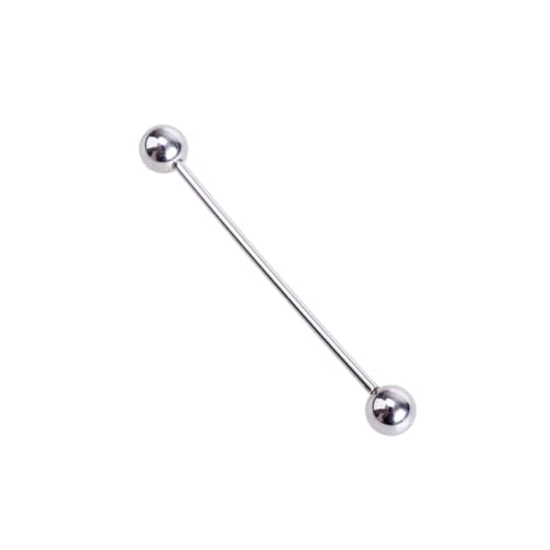 FOMIYES Edelstahl Industrial Barbell Ohrpiercing Lang Silber Glatte Oberfläche Nickelarm Allergiefrei für Damen von FOMIYES