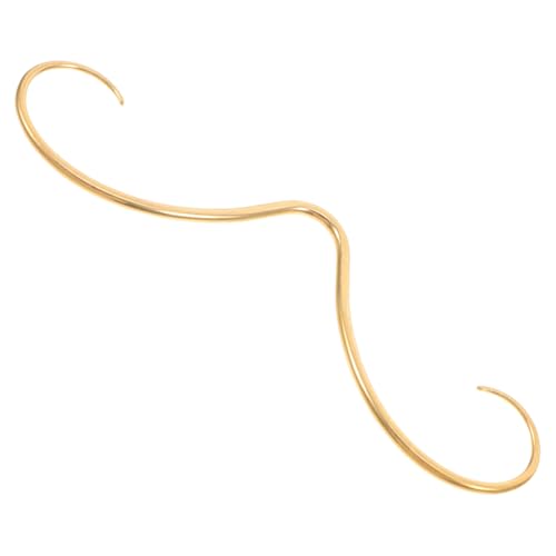 FOMIYES Edelstahl Nasenring mit Schnurrbart design Einzigartiges Septum Piercing Schmuckstück in Gold Vielseitig Tragbar Glatt Poliert für Angenehmen Sitz für Damen und Schmuckliebhaber von FOMIYES