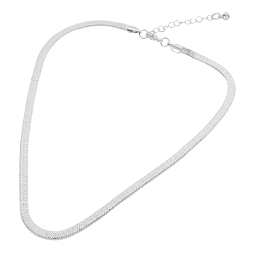 FOMIYES Einfaches Kette Herringbone Halskette Flache Snake Clavicle Kette für Valentinstag oder Besondere Anlässe Modischer Halsschmuck für Damen Langlebig von FOMIYES