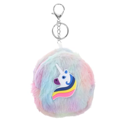 FOMIYES Einhorn-geldbörse Mit Reißverschluss Süße Kleine Münzbörse Für Damen Plüsch-Cartoon-Geldbeutel Zum Tragen in Handtaschen von FOMIYES