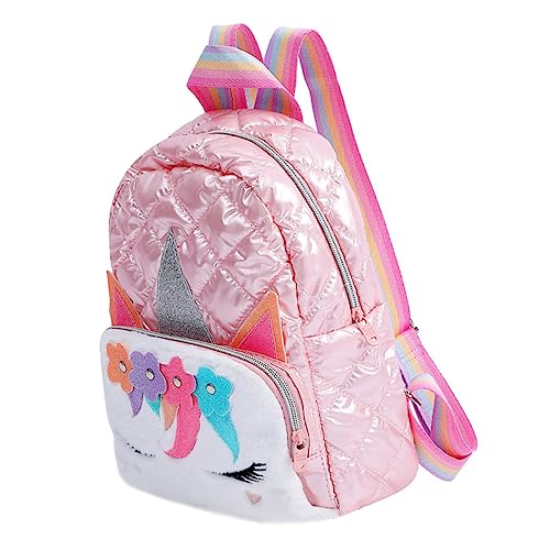 FOMIYES Einhorn Schulrucksack Für Junge Mädchen Plüsch Tasche Mit Ausreichend Stauraum Für Spielzeug Bücher Und Alltagsgegenstände Geeignet Für Zoos Reisen Und Täglichen Gebrauch von FOMIYES