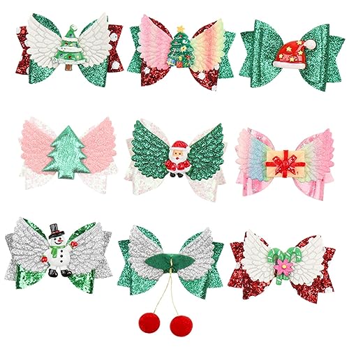 FOMIYES Haar-accessoires-set Für Weihnachtsfeiern Kinder-haarspangen Glitzernde Haarschleifen-clips Für Den Alltag von FOMIYES