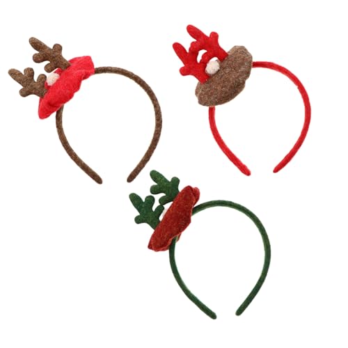 FOMIYES 3stücke Geweih Kopfschmuck Haarreif Geweih Haarspange Stirnband Für Kostümpartys Weihnachtsfeiern Elastisch Und Attraktiv von FOMIYES