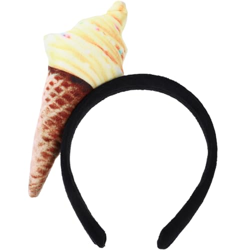 FOMIYES Eistüte Stirnband Eis Kegelkopf Haarschmuck Stirnband Für Erwachsene Eiscreme Form Kopfbedeckung Eiscreme Für Partys Reisen Und Tägliche Dekoration von FOMIYES