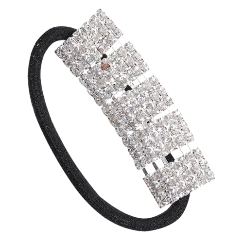 FOMIYES Elastisches Haargummi mit Strasssteinen Teiliges Glitzernde Knotenfreie Haarbänder für Mädchen und Damen Dehnbar kein Haarziehen Modisches Armband und Ponytail Halter von FOMIYES