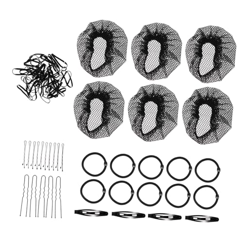 FOMIYES Elastisches Haarnetz Teilig Unsichtbares Mesh Haarnetz und Haarnadeln Leichtes Atmungsaktives Donut Haargummi Zubehör für Stabilen Haarknoten und Frisuren bei Frauen von FOMIYES