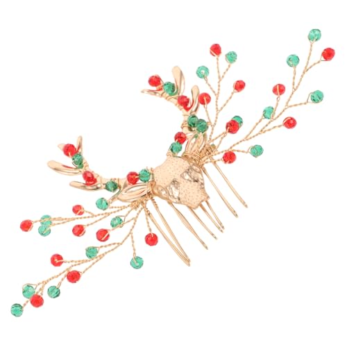 FOMIYES Rentier-geweih-haarreifen Für Mädchen Und Frauen Weihnachts-ohrschmuck Haarkamm Haarspange Hirschhörner Strass-kopfschmuck Haarnadeln Weihnachts-haarschmuck Für Mädchen Und Frauen von FOMIYES