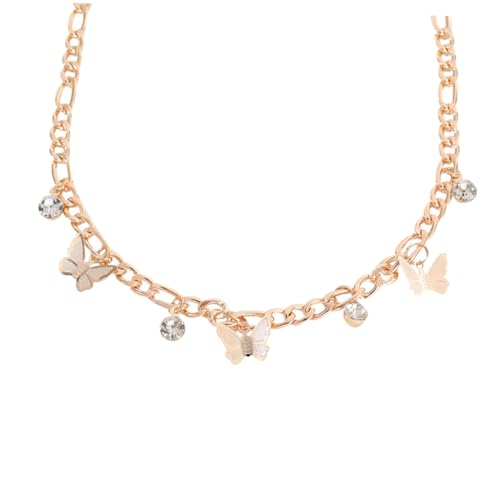 FOMIYES Elegante Damen Halskette mit Strassanhänger Kreative Vergoldete Schlüsselbein Kette Modischer Schmuck für Freundinnen Familie und Besondere Anlässe FOMIYES Elegante Damen Halskette mit Strassanhänger Kreative Vergoldete Schlüsselbein Kette Modischer Schmuck für Freundinnen Familie und Besondere Anlässe von FOMIYES