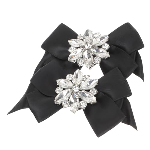 FOMIYES Elegante Schleifen Schuhclips mit Kristalldekoration Abnehmbare Schuhschmuck Schnallen für Damen Wiederverwendbar Leicht Passend für High Heels und Flache Schuhe Stilvolle von FOMIYES