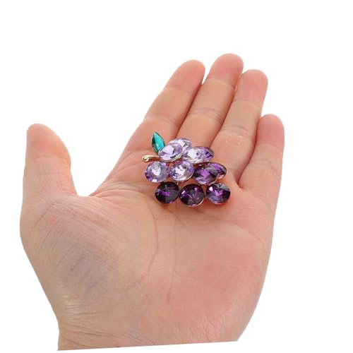 FOMIYES Elegante Weintrauben brosche aus Legierung und Glas Modisches Frucht anstecknadel für Damen Sicherer Halt Stilvolles Accessoire für Kleidung Hüte Taschen und Kleider Geschenk von FOMIYES