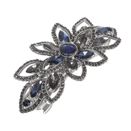 FOMIYES Eleganter Blumen-haarclip mit Funkelnden Strasssteinen Metall-haarschmuck für Damen Starker Federmechanismus für Asiatisches Haar Vielseitig Einsetzbar für Alltag Hochzeit und von FOMIYES