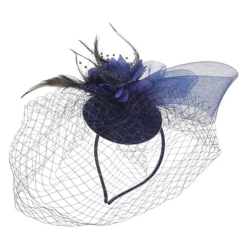 FOMIYES Eleganter Damen Fascinator Haarreif mit Mesh und Federn Leichter Kopfschmuck für Teeparty Hochzeiten und Festliche Anlässe Bequem und Langlebig Stilvoller Mesh Haarschmuck von FOMIYES
