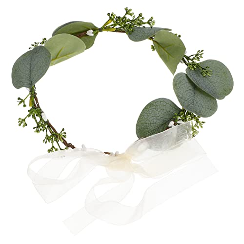 FOMIYES Eleganter Simulierter Grüner Blatt-kopfschmuck Foto-requisite Stirnband Kunstkranz Für Mädchen Geburtstags-accessoire Hochzeits-kopfschmuck von FOMIYES