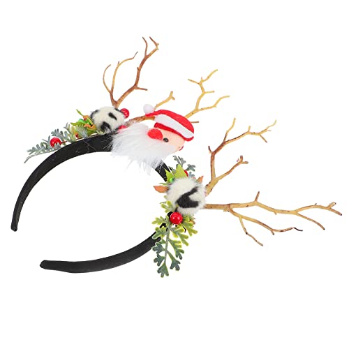 FOMIYES Eleganter Weihnachts-geweih-kopfschmuck Haarband Für Weihnachten Halloween Karneval Maskerade Kostüm Und Foto-sessions von FOMIYES