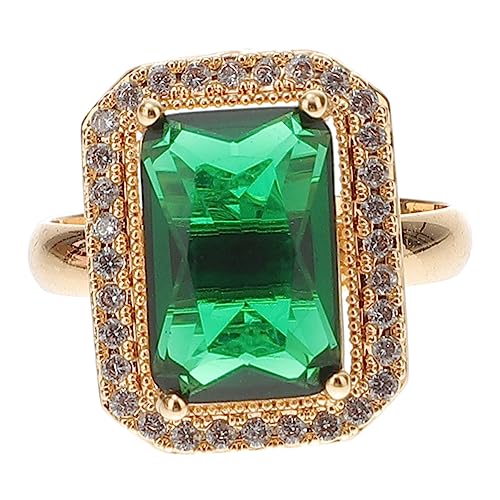 FOMIYES Eleganter Zirkonia Damenring Modischer Verlobungs Geschenkring Strahlender Schmuck mit Funkelnden Kristallen Zeitloses Design für Geburtstag Hochzeit Alltag von FOMIYES