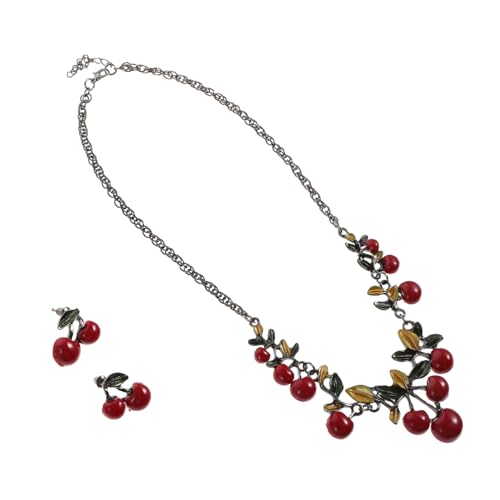 FOMIYES Elegantes Schmuckset Damen Halskette und Ohrringe Langlebiges Material Stilvolles Design für Hochzeiten Partys für Frauen und Mädchen Vielseitiger Brautschmuck von FOMIYES