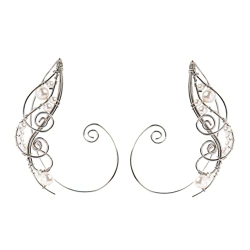 FOMIYES Elf Ear Ohrclips für Damen Filigrane Handgefertigte Ohrclips Ohrloch Ohraccessoires im Vintage Stil Hautfreundlich und Modisch von FOMIYES