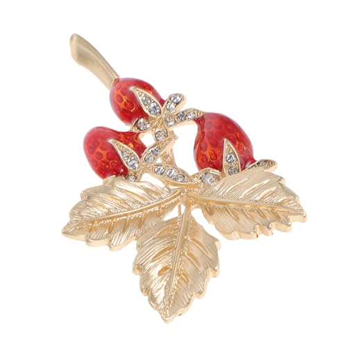 FOMIYES Emaille Erdbeerbrosche Niedliche Erdbeerbaum Brosche Obst Anstecknadel Rucksack Hut Kleidung Tasche Dekoration Zubehör Für Frauen Und Mädchen von FOMIYES