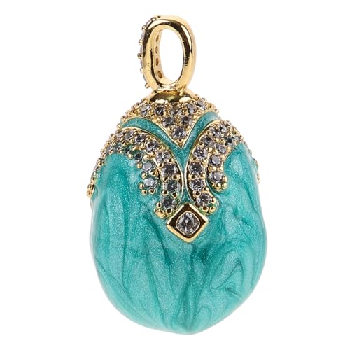 FOMIYES Enamellierter Grüner Ei anhänger mit Zirkonia Schmuckanhänger für DIY Schmuckherstellung Dekorativer Langlebiger Kupfer anhänger Handpoliert Einzigartiges Design Kompakt und von FOMIYES