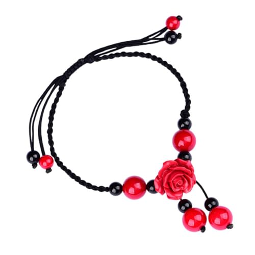 FOMIYES Ethnisches Damen Fußkettchen mit Verstellbarer Achat Kette Retro Stil Knöchel Schmuck Handgefertigtes Leichtes Armband für Strand und Alltag Elegantes Fußband für Frauen von FOMIYES