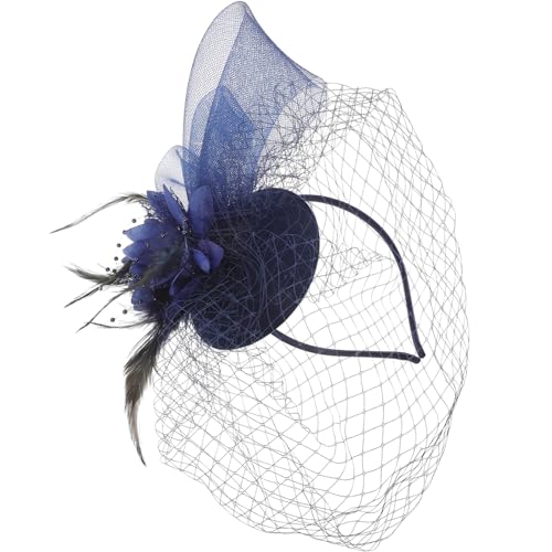 FOMIYES Europäisches Retro-mesh-federkopf-blumenhaar-accessoire Frauen Stirnband Farbschleier-stirnband Mesh-fascinator Für Damen Mesh-fascinator-stirnband Das Foto Jahrgang Stoff Braut von FOMIYES