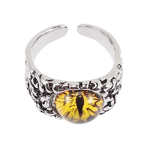 FOMIYES Evil Eye Offener Ring Legierung Verstellbarer Gothic Schmuck für Herren und Damen Party Accessoire Stilvolles Finger Jewelry für Besondere Anlässe FOMIYES Evil Eye Offener Ring Legierung Verstellbarer Gothic Schmuck für Herren und Damen Party Accessoire Stilvolles Finger Jewelry für Besondere Anlässe von FOMIYES
