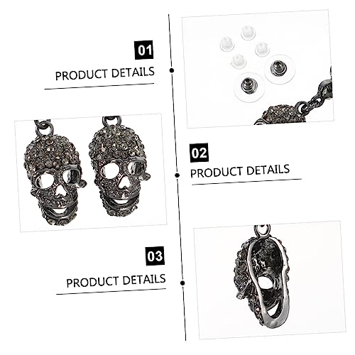 FOMIYES Exaggerated Halloween Ohrstecker mit Retro Verziert mit Funkelnden Perlen Modischer Schmuck für Damen Langlebig und Farbecht Vielseitig Kombinierbar für Alltag und von FOMIYES