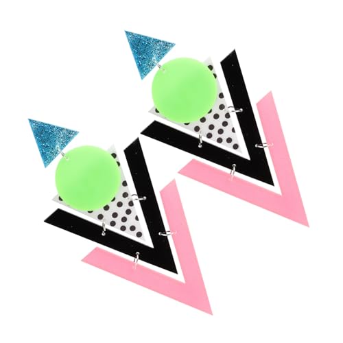 FOMIYES Exaggerierte Geometrische Damenohrringe Mehrlagig Dreieckig Modisch Statement Ohrhänger Stylisch Hautfreundlich Geschenkidee von FOMIYES