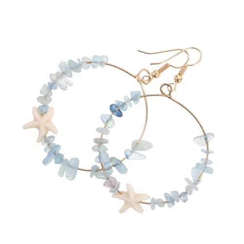 FOMIYES Exklusive Boho Strandohrringe mit Ergonomischen Hautfreundlichen Runden Ohrhaken Auffälligem Seestern Design Blau Langlebiges Farbbeständiges Material für Partys Hochzeiten und FOMIYES Exklusive Boho Strandohrringe mit Ergonomischen Hautfreundlichen Runden Ohrhaken Auffälligem Seestern Design Blau Langlebiges Farbbeständiges Material für Partys Hochzeiten und von FOMIYES