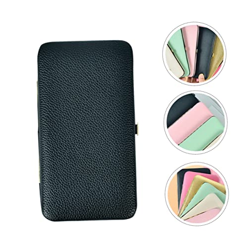 FOMIYES Eyelash Extension Pinzetten Aufbewahrungsbox Mattes Litchi Tragbar Stoßfest Kosmetik Organizer Für Wimpernverlängerung Werkzeug Tasche Schwarz von FOMIYES