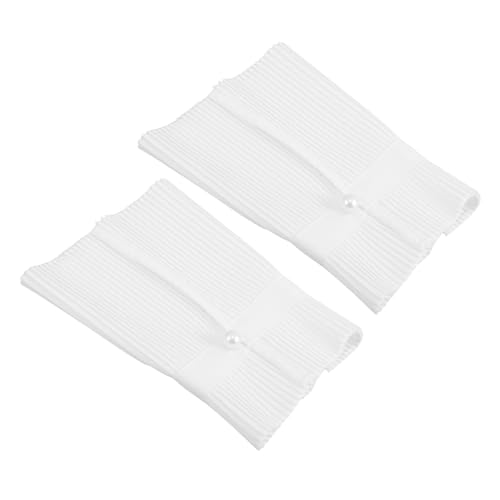 FOMIYES Falsche Ärmel Mit Gerüschten Kanten Für Damen Abnehmbare Mehrlagige Manschetten Accessoires Blumenbesatz Und Kunstperlenknöpfen Für Blusen Und Pullover von FOMIYES