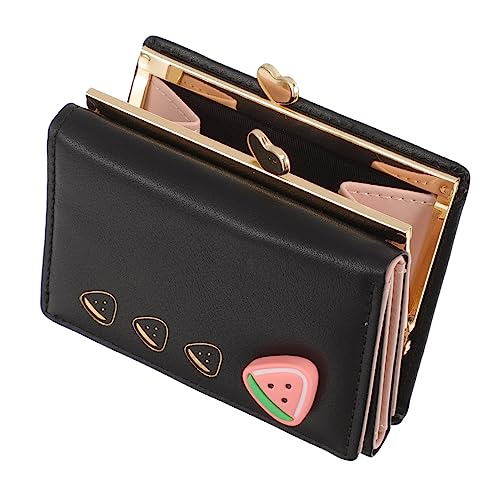 FOMIYES Faltbare Geldbörse für Damen PU Kartenetui mit Münzfach Id Halter für Reisen Kompakt Leicht zu Reinigen für Ordentliche Organisation von FOMIYES