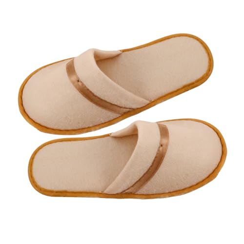 FOMIYES Faltbare Spa Hausschuhe für Damen und Herren Rutschfeste Waschbare Gäste Pantoffeln mit Geschlossener Zehenpartie Vielseitig für Hotel Zuhause Reise Komfortable Plüschslipper von FOMIYES