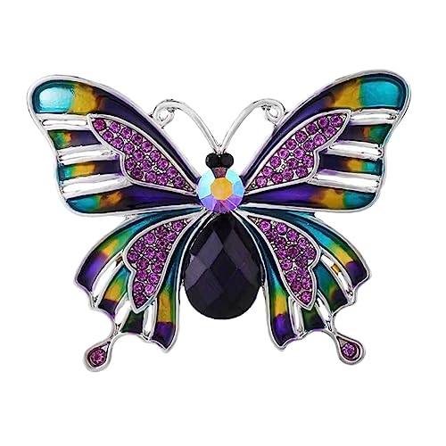 FOMIYES Damen Schmetterlingsbrosche Aus Glas Dekorative Anstecknadel Für Schals Und Kleider Legierung Retro Strass Für Besondere Anlässe Und Hochzeiten von FOMIYES