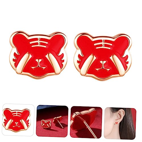 FOMIYES Farbwechselnde Tiger Ohrstecker Damen Ohrschmuck Temperaturreaktiv Leicht Tragbar Elegantes Design Geburtstagsgeschenk für Frauen Alltag Business Stil von FOMIYES