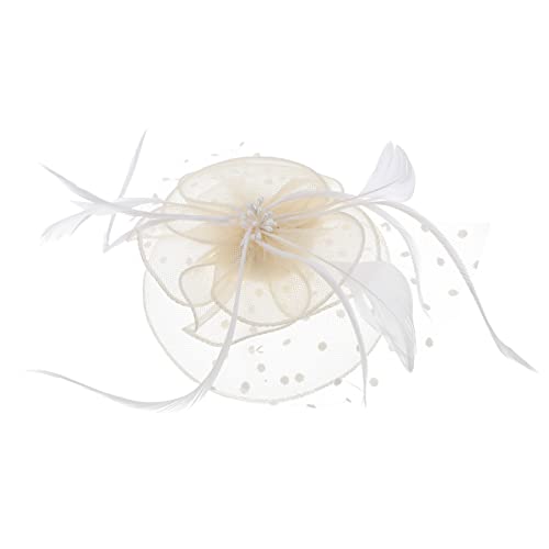 FOMIYES Fascinator Hut für Damen Eleganter Haarschmuck mit Netz Design für Hochzeiten Partys und Tea Parties Haarspange für Besondere Anlässe von FOMIYES