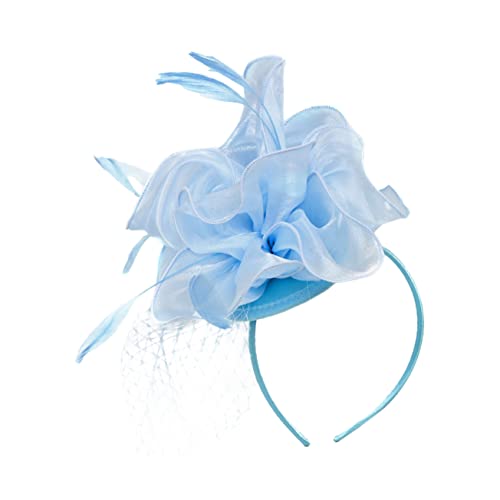 FOMIYES Fascinator Hut mit Federn Teeparty Haaraccessoire Atmungsaktives Stirnband Eleganter Kopfschmuck für Frauen für Festlichkeiten von FOMIYES