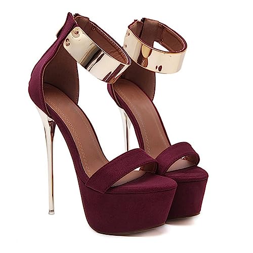 FOMIYES Fashion Sandaletten mit Dünnem Absatz Damen Sommer Schuhe Atmungsaktiv Schwarz Rutschfest Modisch Geeignet für Strand Alltag von FOMIYES