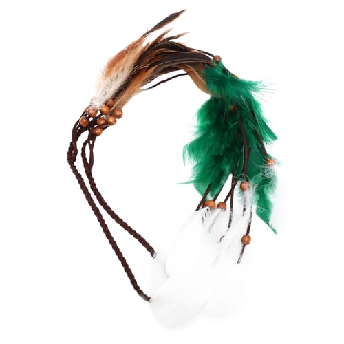 FOMIYES Feder Stirnband Kopfkette Böhmisches -haarband Böhmischer Kopfschmuck Karneval Stirnbänder Indien Kopfbedeckung Karneval-haar-accessoires Hippie-stirnband Fräulein Ohrring Mädchen von FOMIYES