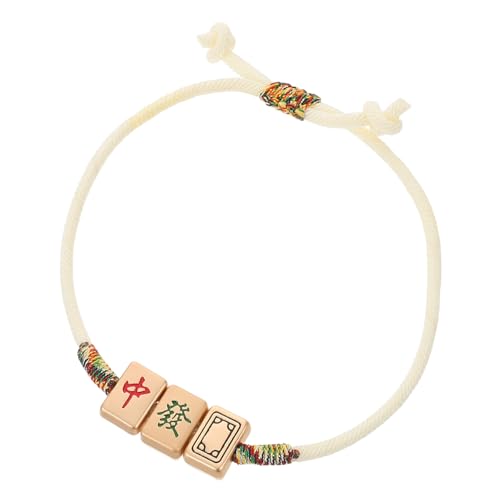 FOMIYES Geflochtenes Seilarmband Mit Mahjong-elementen Traditionell Gefertigtes Seilarmband Chinesisches Stilarmband Armband Mit Chinesischen Symbolen Armreifen Für Damen Und Herren von FOMIYES