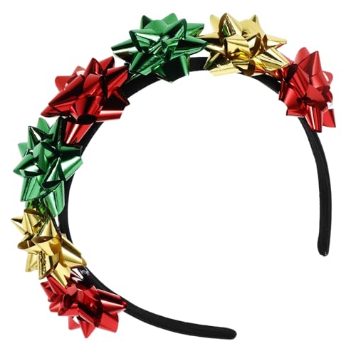 FOMIYES Festliches Weihnachts Haarband mit Schimmernden Blumenapplikationen Buntes Stirnband für Damen Vielseitig Einsetzbar bei Weihnachtsfeiern und Neujahrspartys Modisches Accessoire von FOMIYES