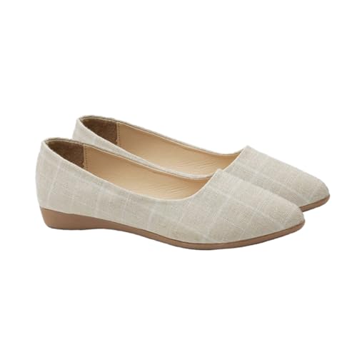 FOMIYES Flache Damenschuhe Pointed Shoes Frühling Sommer Leicht Elegant rutschfest Komfortabel Shallow Mouth Design Vielseitig für Alltag und Büro von FOMIYES