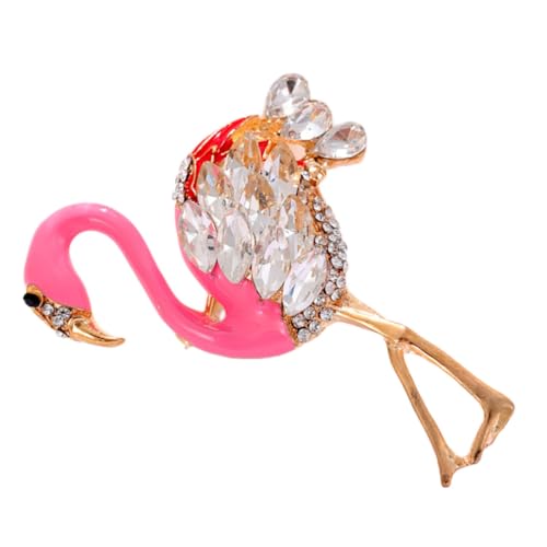 FOMIYES Flamingo Brosche Damen Anstecknadel mit Strasssteinen Eleganter Schmuck für Kleidung Schal und Hut Modischer Flamingo Lapel Pin Langlebig und Farbbeständig von FOMIYES