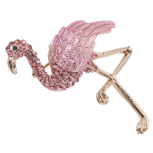 FOMIYES Flamingo Brosche Legierung mit Emaille Glänzende Anstecknadel für Damen Modisches Schmuckaccessoire Bunte Tierbrosche für Pullover Jacke Schal und Valentinstagsgeschenk von FOMIYES