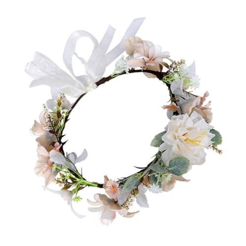 FOMIYES Floral Camellia Haarband mit Künstlichem Blumenkranz Süßes Haarschmuck accessoire für Damen für Hochzeit Party Weihnachten und Cosplay Langlebig und Modisch von FOMIYES