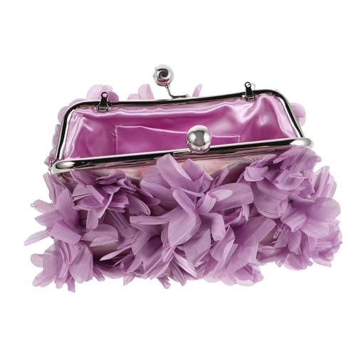 FOMIYES Schicke Damen-abendtasche Mit Blumenmuster Clutch-geldbörse Mit Kussverschluss Umhängetasche Für Hochzeitsgäste Und Formelle Anlässe Kompaktes Design Für Telefon Und Make-up von FOMIYES